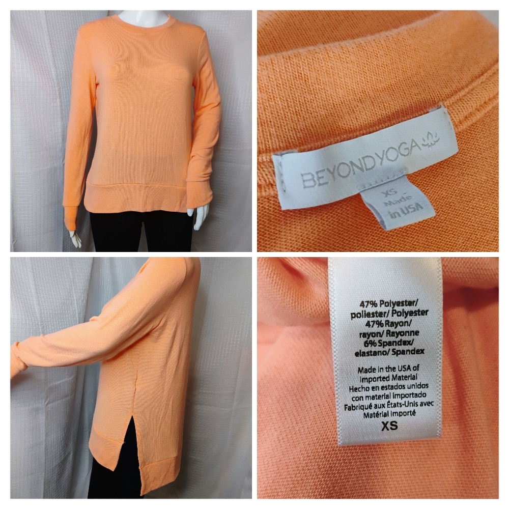 Beyond Yoga Vibrant Peach High Low Top